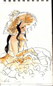 dessin aquarelle femme